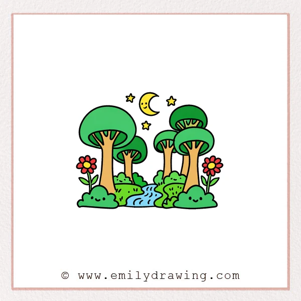 Preview of Cartoon Forest drawing